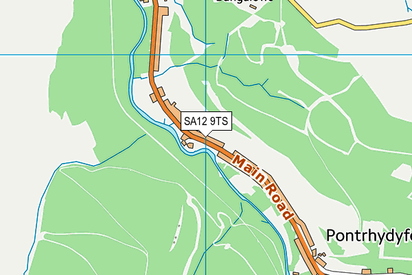 SA12 9TS map - OS VectorMap District (Ordnance Survey)