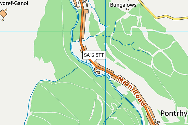 SA12 9TT map - OS VectorMap District (Ordnance Survey)
