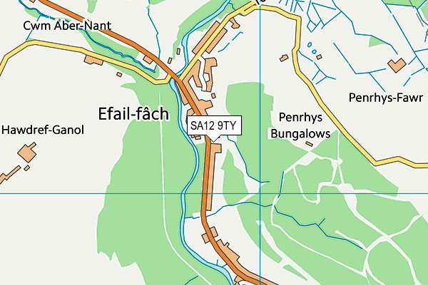 SA12 9TY map - OS VectorMap District (Ordnance Survey)