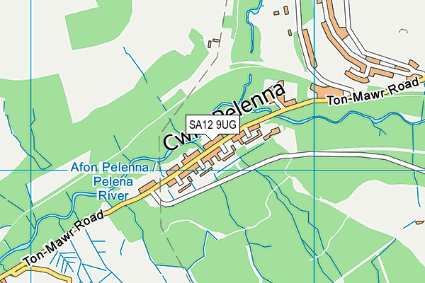 SA12 9UG map - OS VectorMap District (Ordnance Survey)