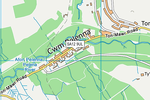 SA12 9UL map - OS VectorMap District (Ordnance Survey)