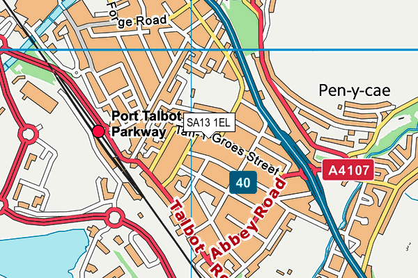 SA13 1EL map - OS VectorMap District (Ordnance Survey)