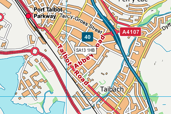 SA13 1HB map - OS VectorMap District (Ordnance Survey)