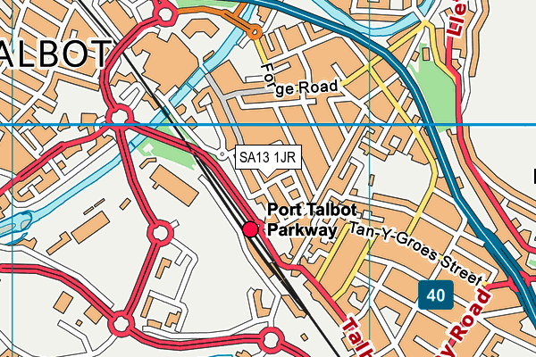 SA13 1JR map - OS VectorMap District (Ordnance Survey)