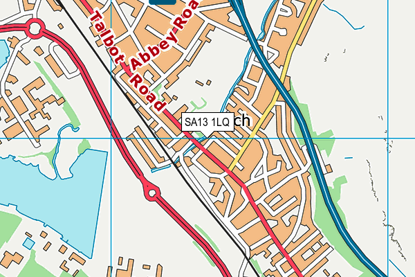 SA13 1LQ map - OS VectorMap District (Ordnance Survey)