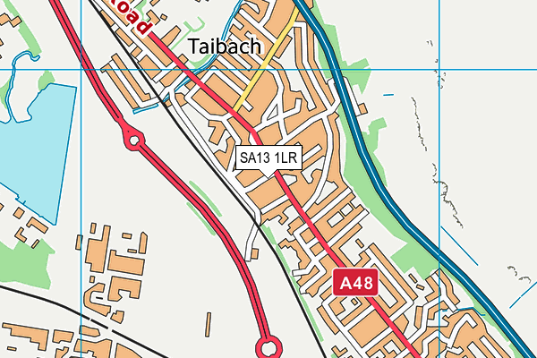 SA13 1LR map - OS VectorMap District (Ordnance Survey)