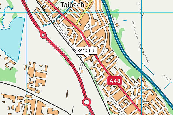 SA13 1LU map - OS VectorMap District (Ordnance Survey)