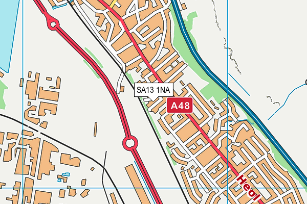 SA13 1NA map - OS VectorMap District (Ordnance Survey)