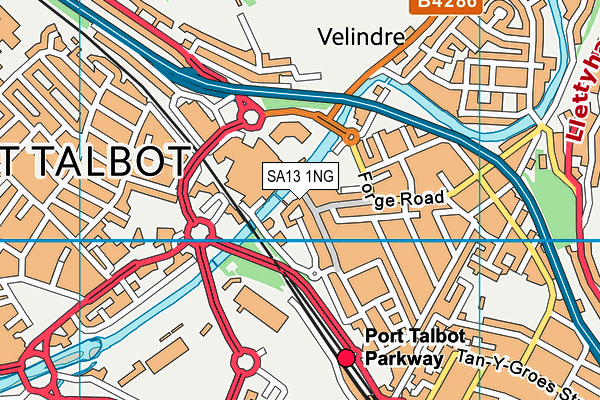 SA13 1NG map - OS VectorMap District (Ordnance Survey)