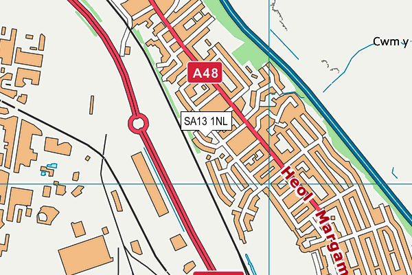 SA13 1NL map - OS VectorMap District (Ordnance Survey)