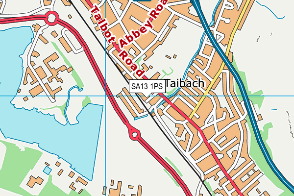 SA13 1PS map - OS VectorMap District (Ordnance Survey)