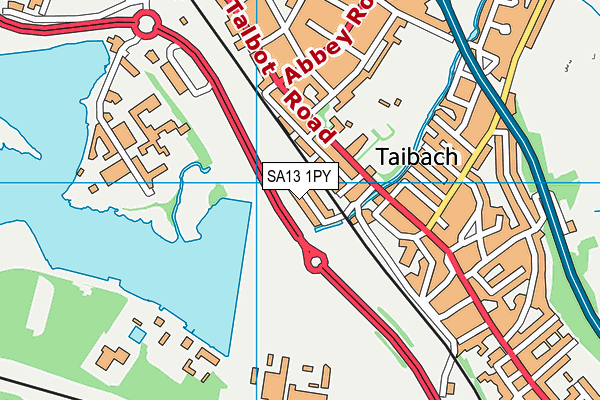 SA13 1PY map - OS VectorMap District (Ordnance Survey)