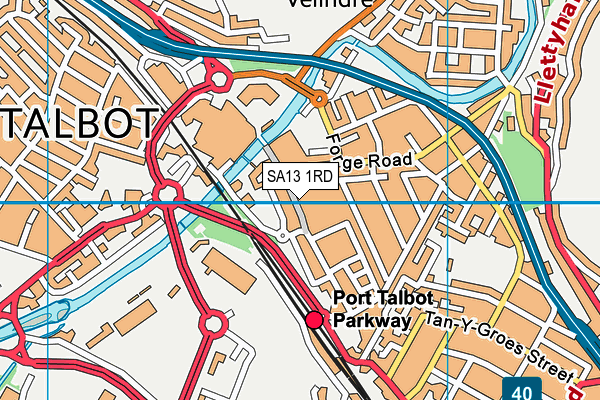 SA13 1RD map - OS VectorMap District (Ordnance Survey)