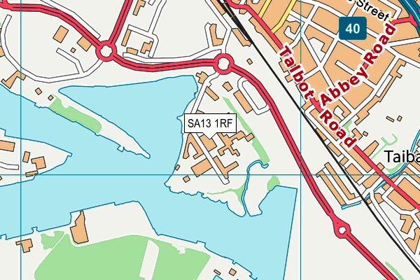 SA13 1RF map - OS VectorMap District (Ordnance Survey)