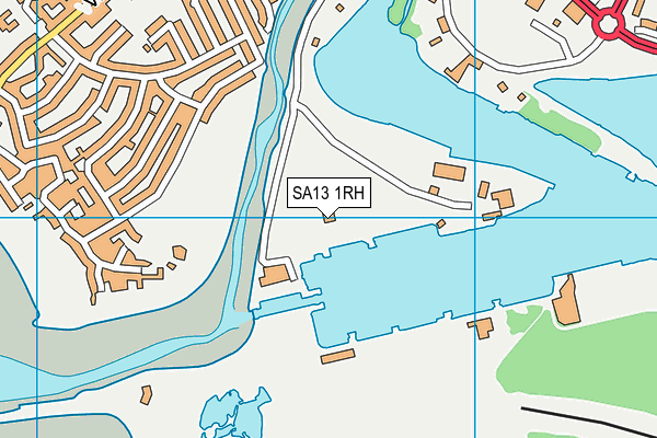 SA13 1RH map - OS VectorMap District (Ordnance Survey)