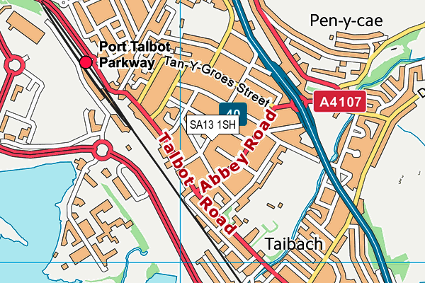 SA13 1SH map - OS VectorMap District (Ordnance Survey)