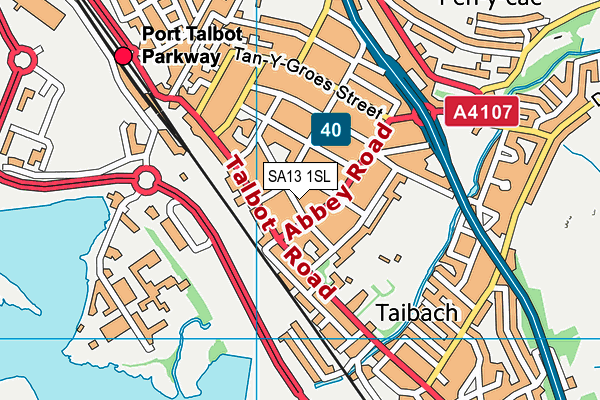 SA13 1SL map - OS VectorMap District (Ordnance Survey)