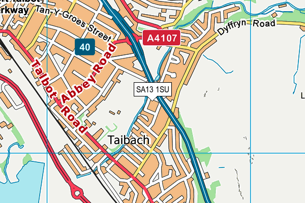 SA13 1SU map - OS VectorMap District (Ordnance Survey)