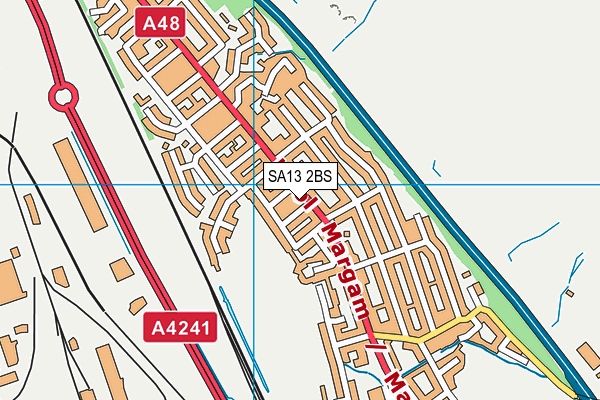 SA13 2BS map - OS VectorMap District (Ordnance Survey)
