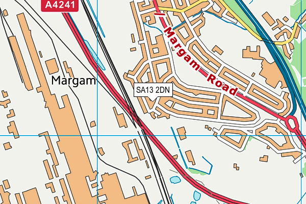 SA13 2DN map - OS VectorMap District (Ordnance Survey)