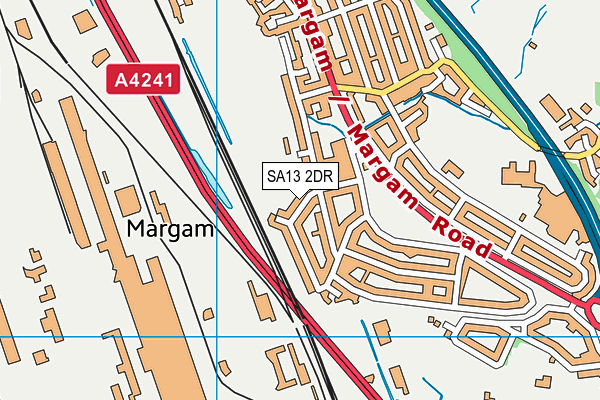 SA13 2DR map - OS VectorMap District (Ordnance Survey)