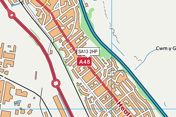 SA13 2HP map - OS VectorMap District (Ordnance Survey)