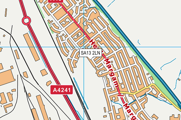 SA13 2LN map - OS VectorMap District (Ordnance Survey)