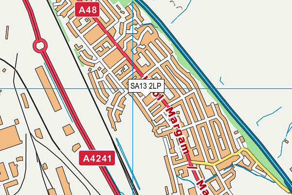 SA13 2LP map - OS VectorMap District (Ordnance Survey)