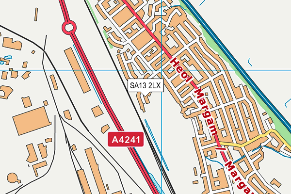 SA13 2LX map - OS VectorMap District (Ordnance Survey)