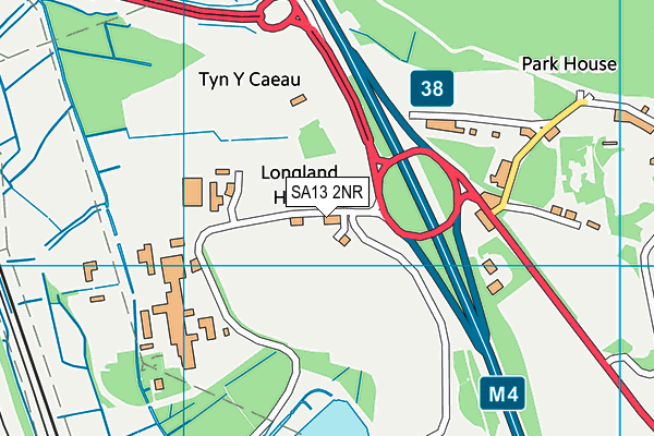 SA13 2NR map - OS VectorMap District (Ordnance Survey)