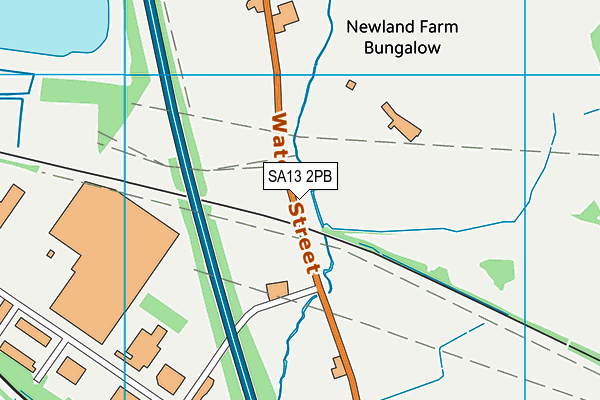 SA13 2PB map - OS VectorMap District (Ordnance Survey)