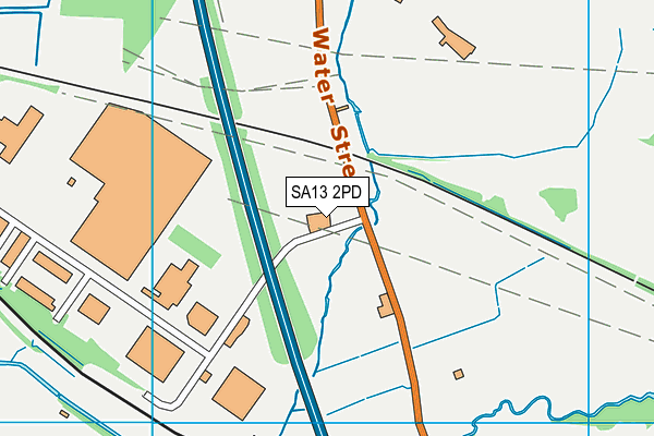 SA13 2PD map - OS VectorMap District (Ordnance Survey)