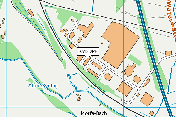 SA13 2PE map - OS VectorMap District (Ordnance Survey)