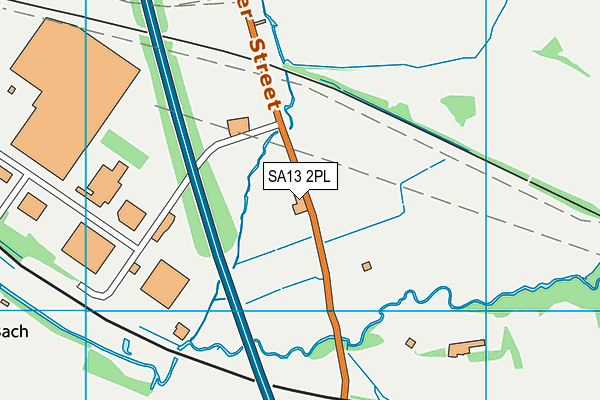 SA13 2PL map - OS VectorMap District (Ordnance Survey)