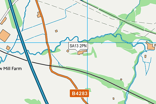 SA13 2PN map - OS VectorMap District (Ordnance Survey)