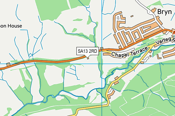 SA13 2RD map - OS VectorMap District (Ordnance Survey)