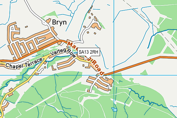 SA13 2RH map - OS VectorMap District (Ordnance Survey)