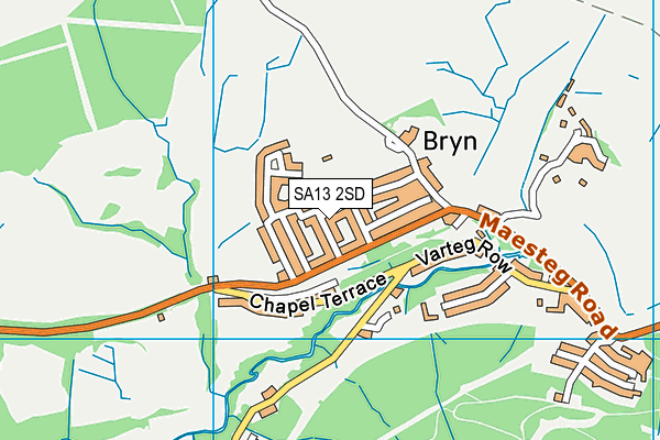 SA13 2SD map - OS VectorMap District (Ordnance Survey)