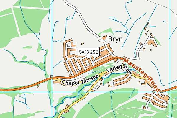 SA13 2SE map - OS VectorMap District (Ordnance Survey)