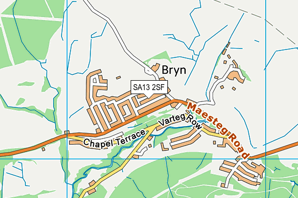 SA13 2SF map - OS VectorMap District (Ordnance Survey)