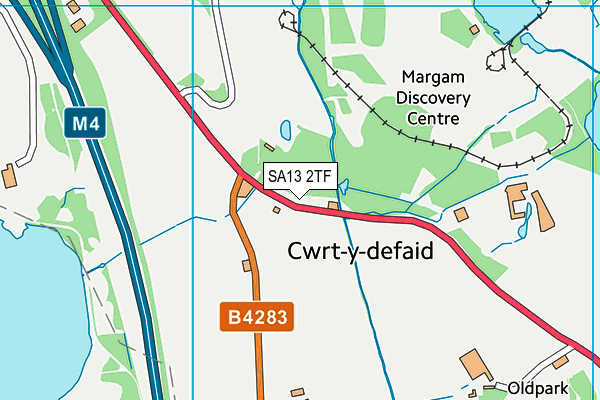 SA13 2TF map - OS VectorMap District (Ordnance Survey)