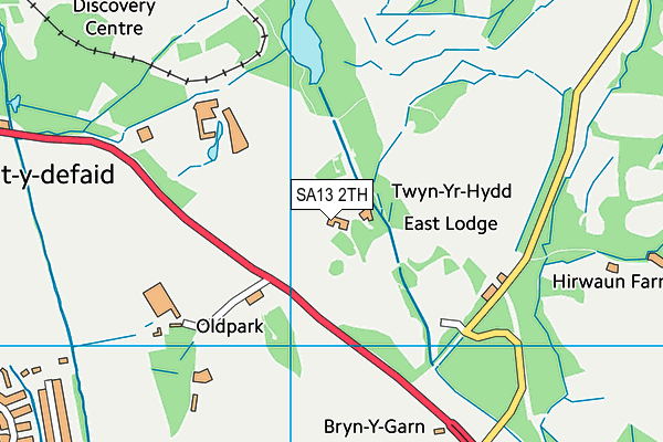 SA13 2TH map - OS VectorMap District (Ordnance Survey)