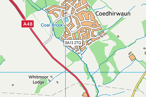 SA13 2TQ map - OS VectorMap District (Ordnance Survey)