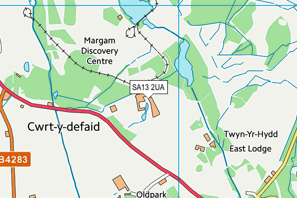 SA13 2UA map - OS VectorMap District (Ordnance Survey)