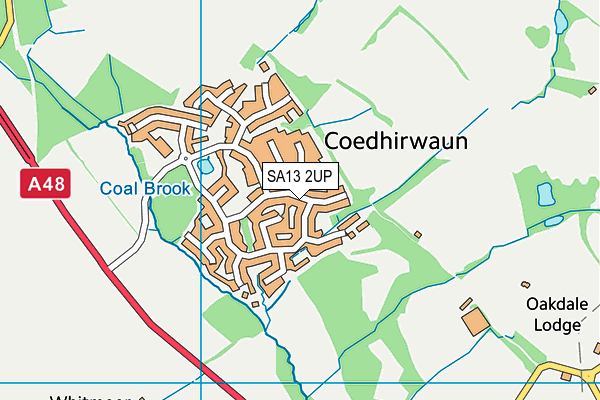 SA13 2UP map - OS VectorMap District (Ordnance Survey)