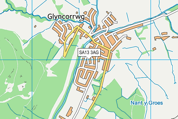 SA13 3AG map - OS VectorMap District (Ordnance Survey)