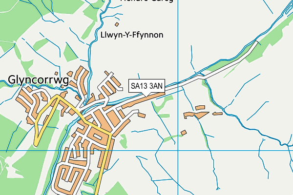 SA13 3AN map - OS VectorMap District (Ordnance Survey)