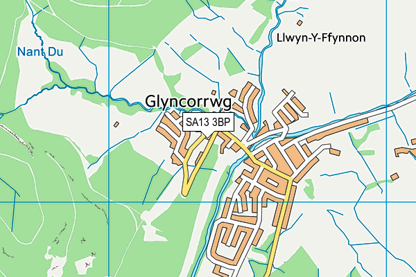 SA13 3BP map - OS VectorMap District (Ordnance Survey)