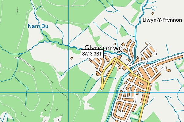 SA13 3BT map - OS VectorMap District (Ordnance Survey)