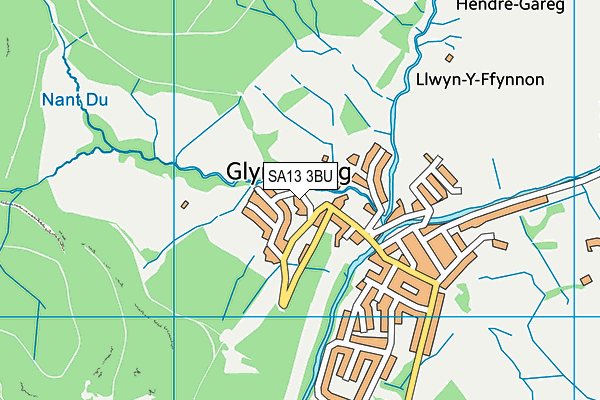 SA13 3BU map - OS VectorMap District (Ordnance Survey)
